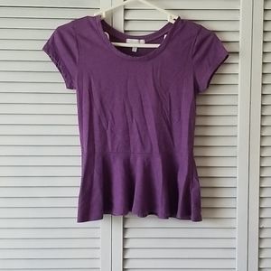 Delia*s Purple Peplum Shirt Size Small